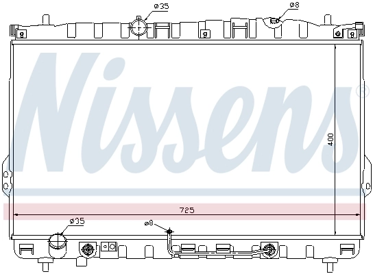 Radiador de esfriamento de motor 67033 Nissens