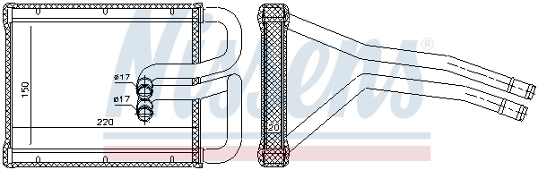 Radiador de forno (de aquecedor) Nissens 77642