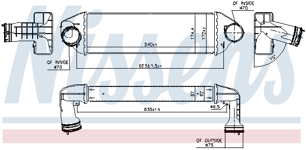 Radiador de intercooler Nissens 96128