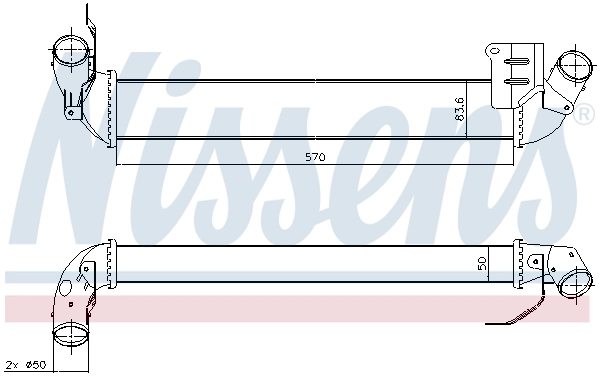 Radiador de intercooler Nissens 96712
