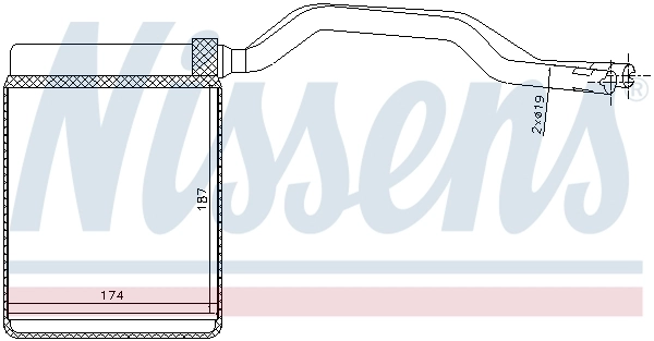 Radiador de forno (de aquecedor) Nissens 71777
