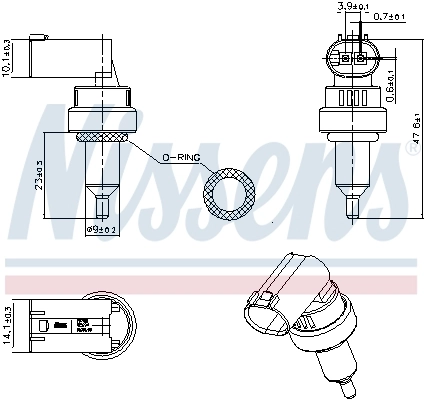 Compre 207100 Nissens Sensor de temperatura do fluido de esfriamento