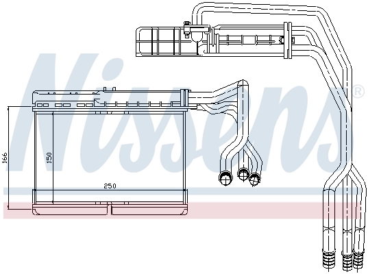 Radiador de forno (de aquecedor) Nissens 70506
