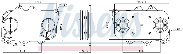 Compre 91466 Nissens Radiador de óleo