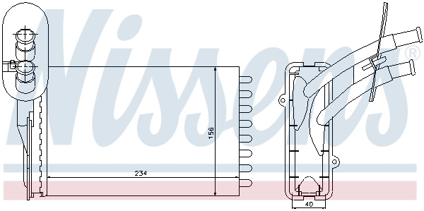 Radiador de forno (de aquecedor) Nissens 73961