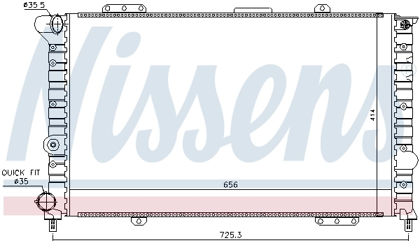 Radiador de esfriamento de motor 60053 Nissens