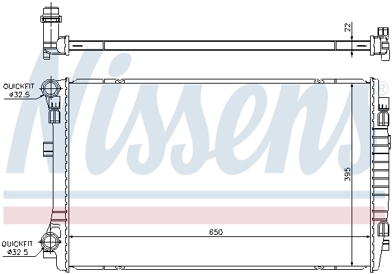 Radiador de esfriamento de motor 65303 Nissens