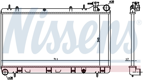 Radiador de esfriamento de motor 64185 Nissens
