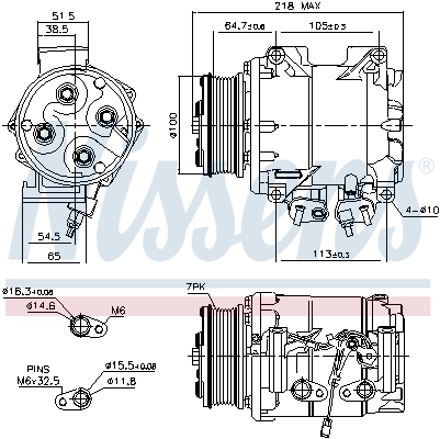 89242 Nissens Compressor de aparelho de ar condicionado