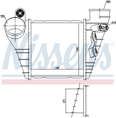 Radiador de intercooler 96847 Nissens
