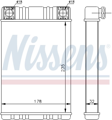 Radiador de forno (de aquecedor) Nissens 72028
