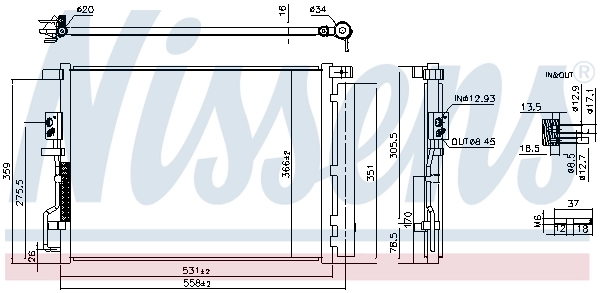 Radiador de aparelho de ar condicionado Hyundai Tucson III TL ao melhor preço