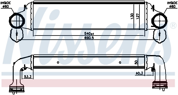 Radiador de intercooler 96723 Nissens