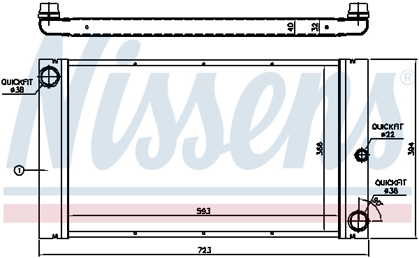 Radiador de esfriamento de motor Nissens 60762