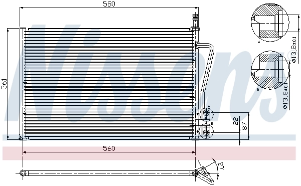 94587 Nissens Radiador de aparelho de ar condicionado