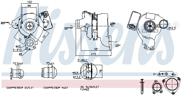 Turbina Chrysler 68004666AA preço, a partir de 728,12 USD