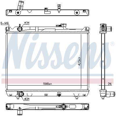 Radiador de esfriamento de motor 64206 Nissens