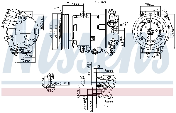 89425 Nissens Compressor de aparelho de ar condicionado