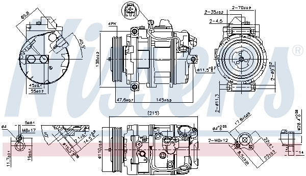 Compressor de aparelho de ar condicionado 89359 Nissens