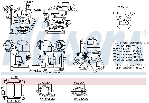 Válvula EGR de recirculação dos gases para Volvo XC90 256