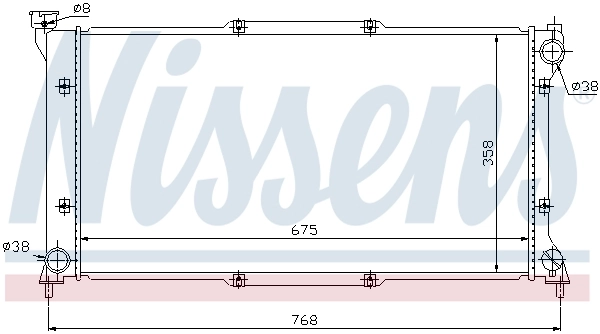 Radiador de esfriamento de motor 67701 Nissens