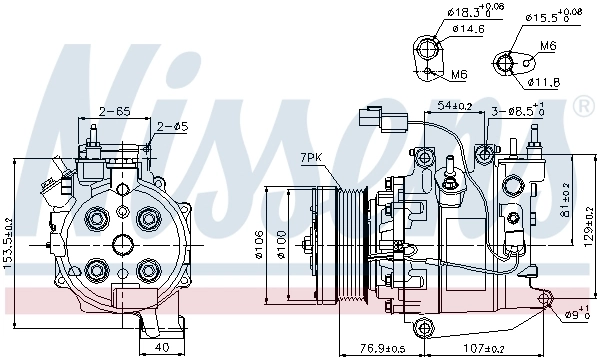89246 Nissens Compressor de aparelho de ar condicionado