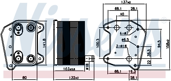 Radiador de óleo 90974 Nissens