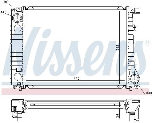 Radiador de esfriamento de motor 60797A Nissens