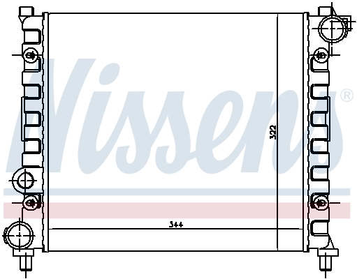 Radiador de esfriamento de motor 64003 Nissens