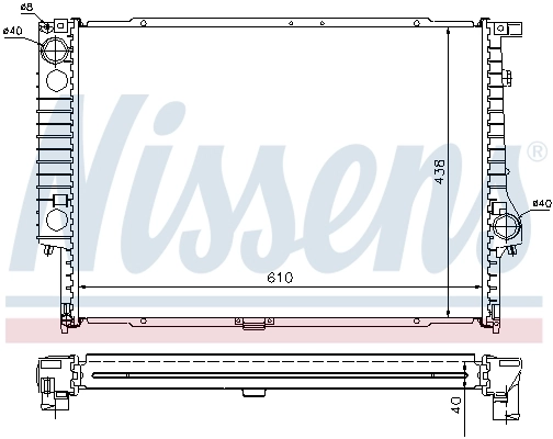 Radiador de esfriamento de motor 60596A Nissens