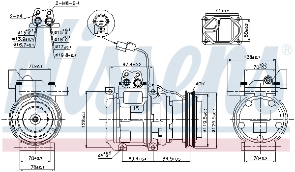 Compressor de aparelho de ar condicionado 89289 Nissens