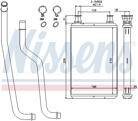  Radiador de forno (de aquecedor) Chrysler 300 C sedan (2005 - 2010) C