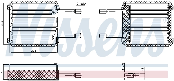 Vaporizador de aparelho de ar condicionado 92017 Nissens