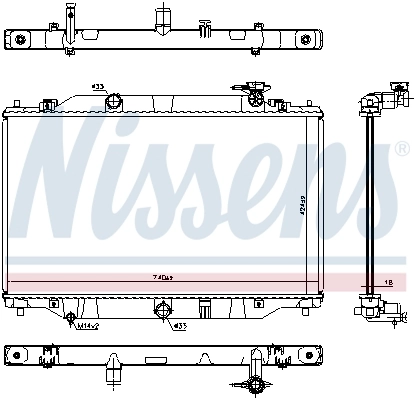 Radiador de esfriamento de motor 606698 Nissens