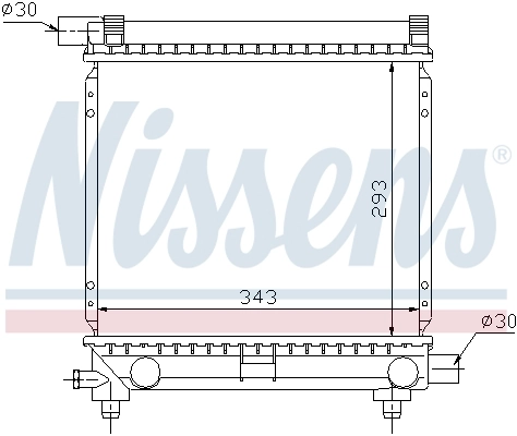 Radiador de esfriamento de motor 62551 Nissens