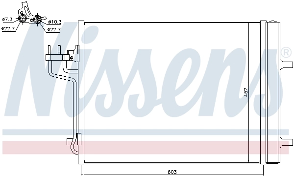 940398 Nissens Radiador de aparelho de ar condicionado
