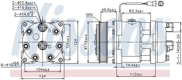 Compressor de aparelho de ar condicionado 89171 Nissens