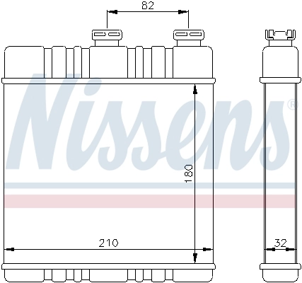 Radiador de forno (de aquecedor) Nissens 72660