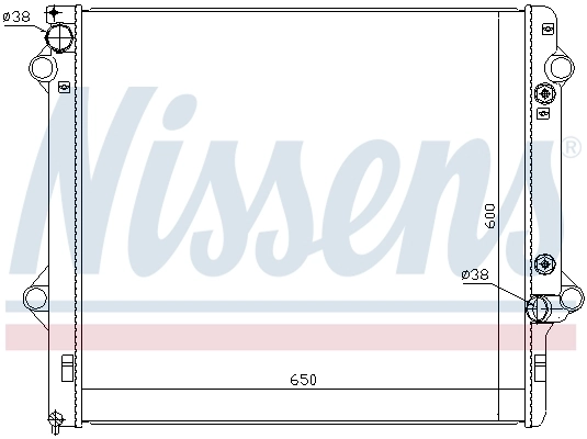Radiador de esfriamento de motor 646888 Nissens