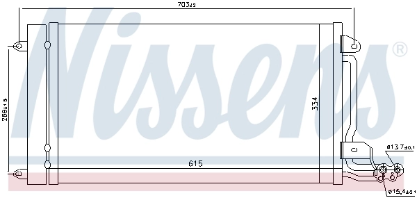 940093 Nissens Radiador de aparelho de ar condicionado