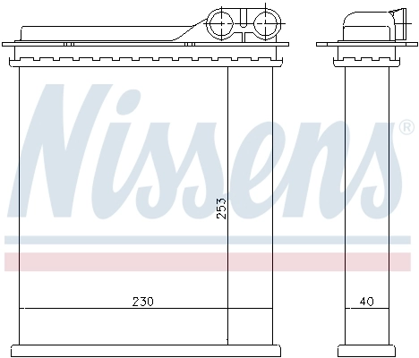 Radiador de forno (de aquecedor) Nissens 73363