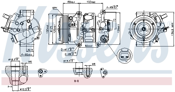 Compressor de aparelho de ar condicionado 89314 Nissens