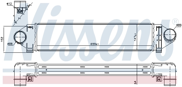 Radiador de intercooler Nissens 96561