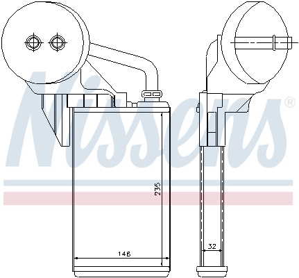 Radiador de forno (de aquecedor) Nissens 72207