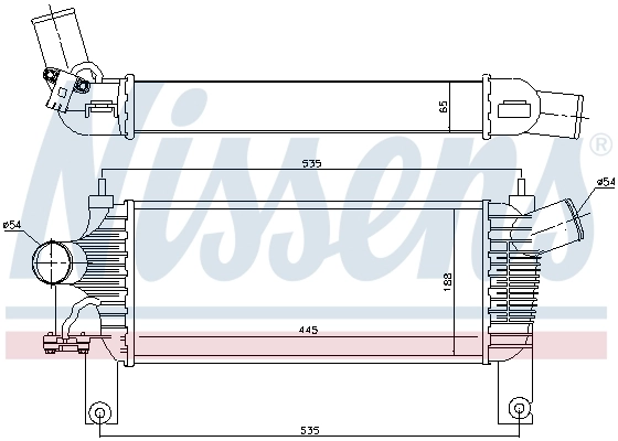 Radiador de intercooler 96622 Nissens