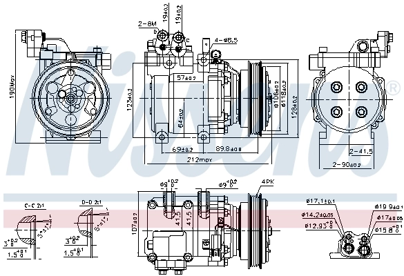 89082 Nissens Compressor de aparelho de ar condicionado