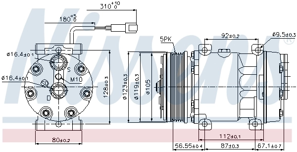 Compressor de aparelho de ar condicionado 89079 Nissens