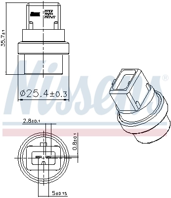 Sensor de temperatura do fluido de esfriamento Nissens 207032