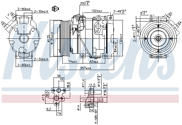 Compressor de aparelho de ar condicionado Nissens 89558