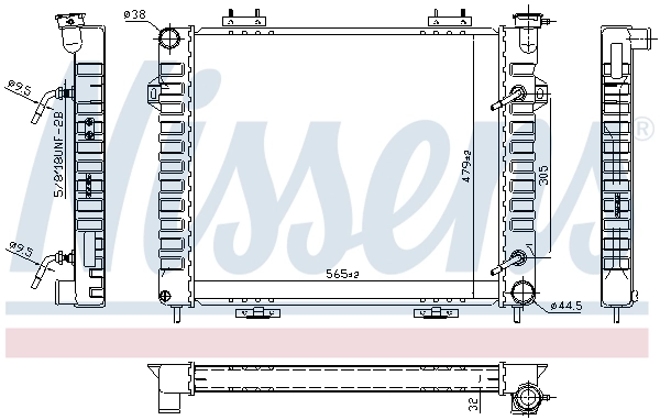 609901 Nissens Radiador de esfriamento de motor